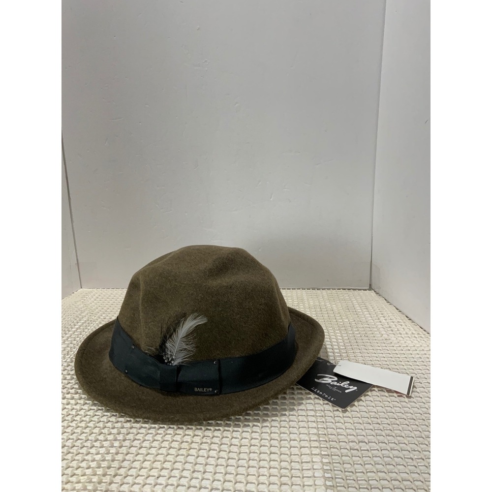 Bailey Of Hollywood LiteFelt Fedora Packable Water Repellent XL Green Wool NEW